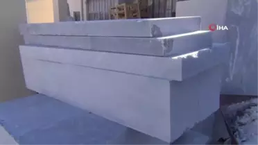 Emekli boksör mermerden yaptığı figürler ile görenleri mest ediyor
