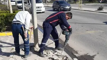 Soma sokaklarında bakım onarım işleri devam ediyor