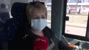 EDİRNE Ivanka Trump'ın dünyaya tanıttığı midibüs şoförü Pelin, 8 Mart'ı direksiyon başında geçirdi