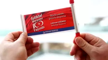 Bağcılar sokakları İstiklal Marşı dizeleriyle süslendi