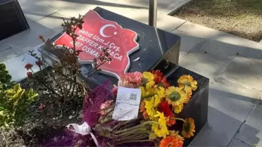 Şehit mezarında duygulandıran doğum günü mesajı: 'Seni çok seviyorum koca çınarım'