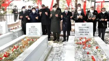 Erzurum Şehitliğinde 18 Mart töreni