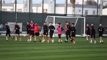 Ümit Milli Futbol Takımı, Sırbistan maçının hazırlıklarına Antalya'da başladı