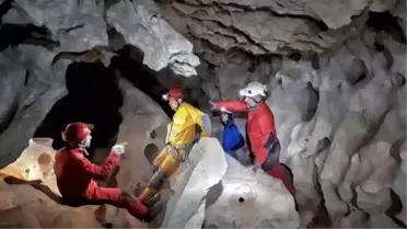 İnsuyu Mağarası'nın gizemli galerileri keşfediliyor