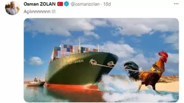 Süveyş Kanalıyla ilgili Denizli horozu paylaşımı