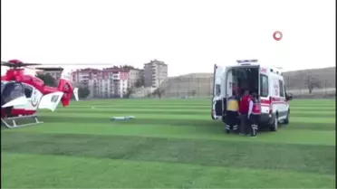 Kazada ağır yaralanan şahsın imdadına hava ambulansı yetişti