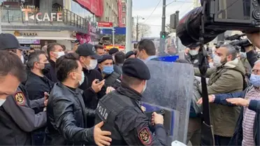 'Yaşam hakkımızdan vazgeçmiyoruz' çağrısı yapan sağlık çalışanlarının eylemine polis müdahalesi