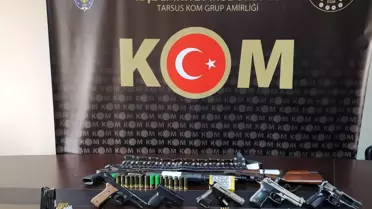 Son dakika haberleri: Tarsus'ta silah kaçakçılarına baskın