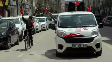 Eskişehir'de 23 Nisan konvoyu düzenlendi