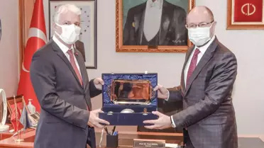 Sivil Havacılık Genel Müdürü Yüksek'ten Rektör Erdal'a ziyaret
