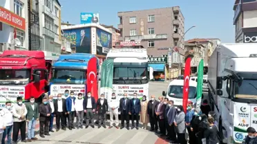 Yardım tırları Dilovası'ndan uğurlandı
