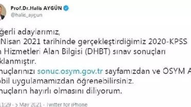 2020-KPSS Din Hizmetleri Alan Bilgisi Sınavı sonuçları açıklandı