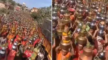 Hindistan'dan hayrete düşüren görüntü! Yüzlerce kadın, kuralları hiçe sayarak yürüyüş yaptı