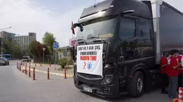 Tuzla'dan, 170'inci yardım tırı Cinderes'e dualarla uğurlandı