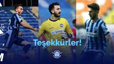 Adana Demirspor, kiralık sözleşmeleri biten Muhammed, Yunus ve İsmail'e teşekkür etti