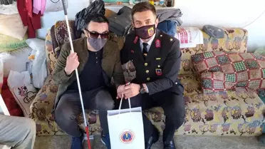 Jandarma komutanından gaziye bayram ziyareti