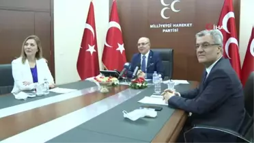 MHP'de partiler arası bayramlaşma video konferansla yapıldı