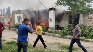 Iğdır'da korkutan ev yangını