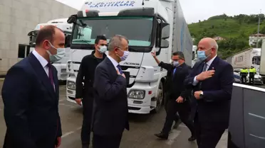 Ticaret Bakan Yardımcısı Turagay, Sarp Sınır Kapısı'nda incelemelerde bulundu