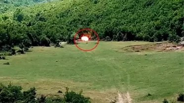 Çobanın bulduğu 60 yıllık patlamamış top mermisi böyle imha edildi
