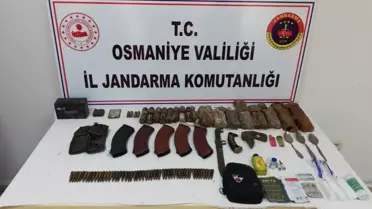 Osmaniye'de PKK'lı teröristlere ait mühimmat ve yaşam malzemeleri ele geçirildi
