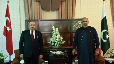 TBMM Başkanı Şentop, Pakistan Ulusal Meclis Başkanı Kayser ile bir araya geldi