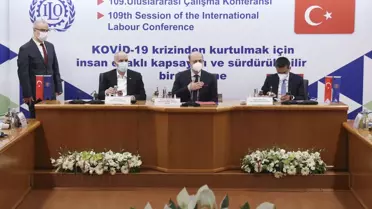 Bakan Bilgin, işçi ve işveren konfederasyonlarının temsilcileriyle bir araya geldi