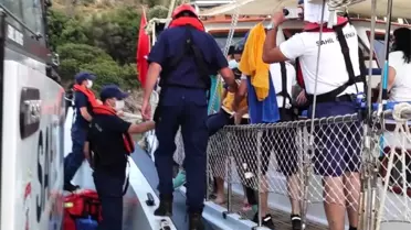 Aslan balığına bastı, hastaneye kaldırıldı