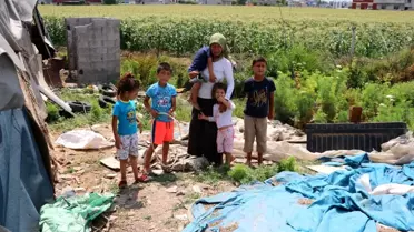 Kaçak su kullanıp, çadırda yaşayan tarım işçisi aileye 7 bin lira borç geldi