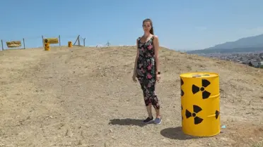 İzmir'deki nükleer atık eylemine Ukraynalı turistten destek