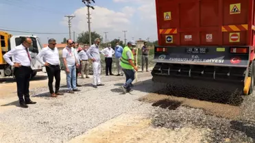 Turgutlu'da ova yolları asfaltlanıyor