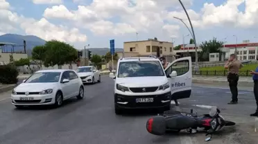 Aydın'da otomobille motosiklet çarpışması sonucu 1 kişi yaralandı