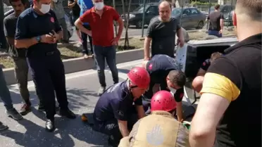 Son dakika haberleri... PENDİK'TE OTOMOBİL TAKLA ATTI, SÜRÜCÜYÜ İTFAİYE ÇIKARDI
