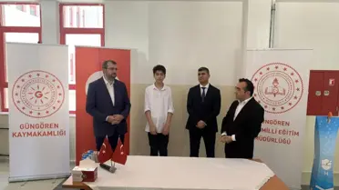 LGS'den tam puan alan Güngörenli öğrenciye tablet ve hediye çeki