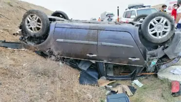 AKSARAY'DA TAKLA ATAN OTOMOBİLDEKİ 1 KİŞİ ÖLDÜ, 2 KİŞİ YARALANDI