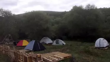 Beypazarı'nın Uruş Mahallesi'ndeki eko kamp alanı tatilcilerden ilgi görüyor