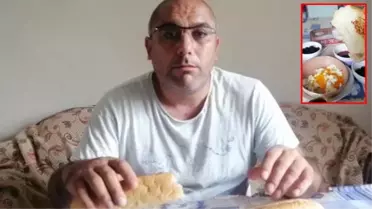 Sabah kahvaltıya oturan kişinin ikiye böldüğü ekmeğin içinden kocaman ip çıktı