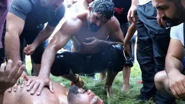 Kırkpınar'da korkutan anlar! Başpehlivan Recep Kara hastaneye kaldırıldı