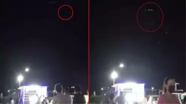 Gökyüzündeki esrarengiz ışıklar gündem oldu! Gizemi çözülemeyen olay, kameralara böyle yansıdı