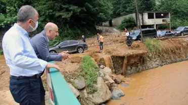 Son dakika haberleri... Bakanlar selin vurduğu Çayeli ilçesinde inlemelerde bulundu