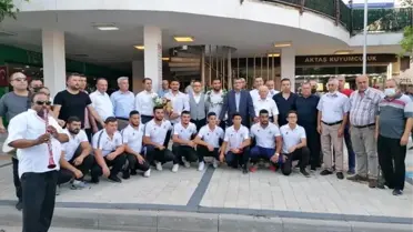 Çan Belediyesi pehlivanlarını davul zurna ile karşıladı