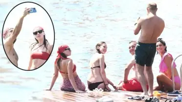 Alina Boz, sevgilisi Mithatcan Özer, Gizem Karaca, Erkan Avcı, Asena Tuğal, Halit Özgür Sarı, Ece Özdikici tatile çıktı