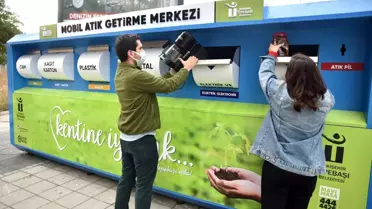 Mobil atık getirme merkezleri dönüşüme katkı sunuyor