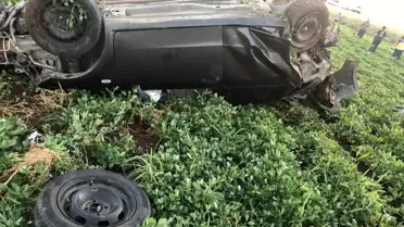 Gaziantep'te devrilen otomobilin sürücüsü öldü
