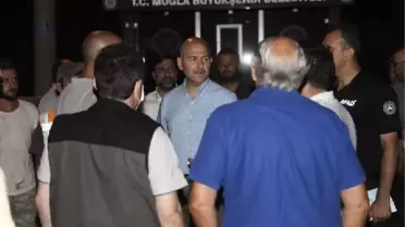 İçişleri Bakanı Soylu, Muğla'da orman yangını bölgesinde incelemelerini sürdürdü