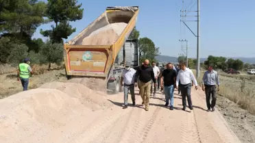Gördes'te 30 Kilometrelik Yol Çalışması