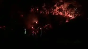 Orman yangınında evinde mahsur kalan kişi kurtarıldı