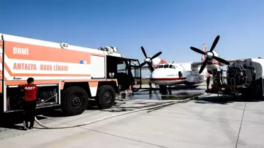 Alevlere karşı zamanla yarışan uçak pilotlarının zorlu mesaisi başladı