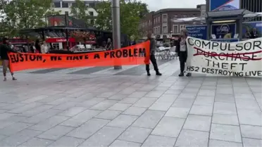 İngiltere'de 'HS2 hızlı tren projesi' protesto edildi