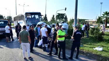 Yolcu otobüsü ile otomobil çarpıştı: 1 ölü, 2 yaralı